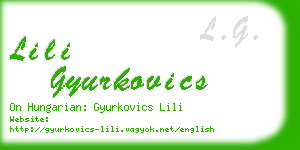 lili gyurkovics business card